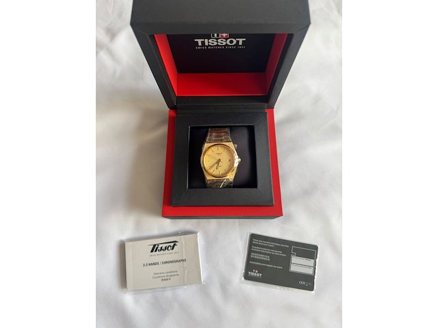 Herenhorloge, tissot, prx t137.410.33.021.00, goudkleurig, 2020+ - afbeelding 5 van  5