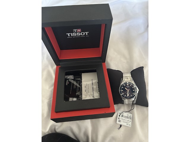 Herenhorloge, tissot, seastar, t120.410.11.041.00, stalen band, donkerblauwe kast, 2020+ - afbeelding 1 van  4