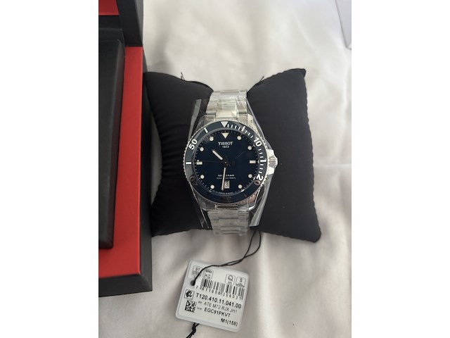 Herenhorloge, tissot, seastar, t120.410.11.041.00, stalen band, donkerblauwe kast, 2020+ - afbeelding 2 van  4