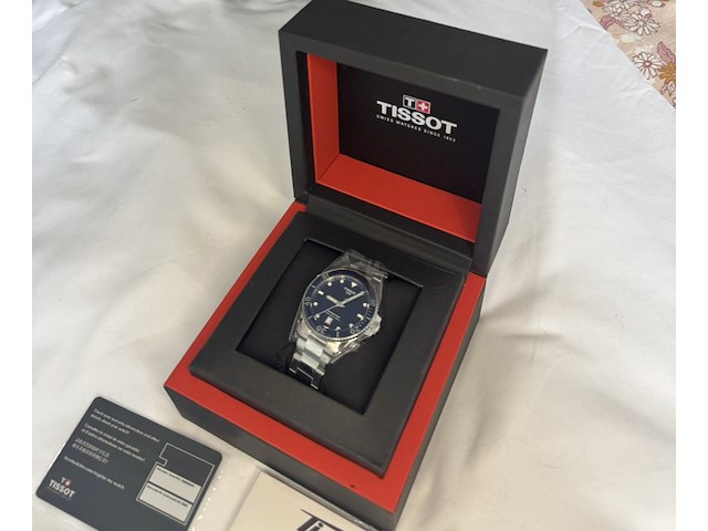 Herenhorloge, tissot, seastar, t120.410.11.041.00, stalen band, donkerblauwe kast, 2020+ - afbeelding 3 van  4