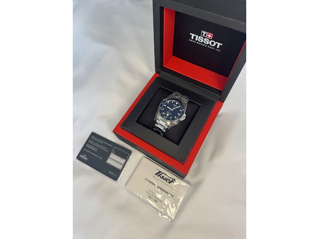 Herenhorloge, tissot, seastar, t120.410.11.041.00, stalen band, donkerblauwe kast, 2020+ - afbeelding 4 van  4