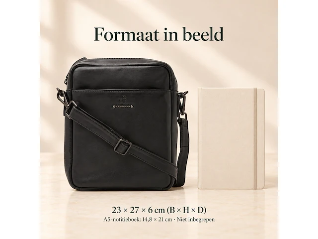 Herenschoudertas dr amsterdam, black - afbeelding 6 van  6