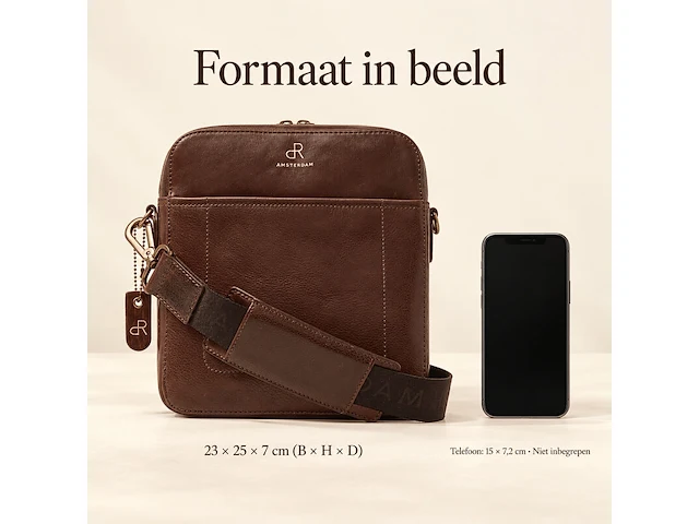 Herenschoudertas dr amsterdam, brown - afbeelding 8 van  8