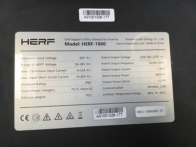 Herf herf-1800 micro omvormer - afbeelding 2 van  4