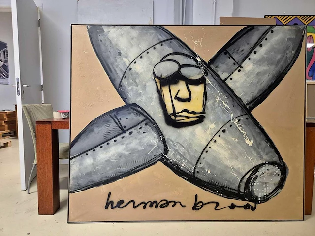 Herman brood - acryl op doek - 150 x 180 - afbeelding 2 van  4