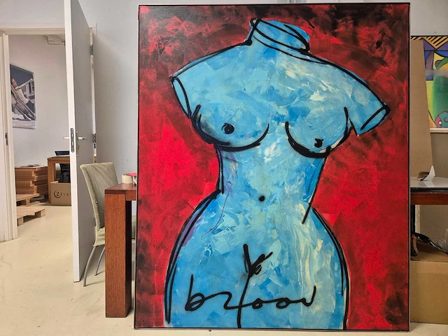 Herman brood - acryl op doek - 183 x 150 - afbeelding 3 van  4