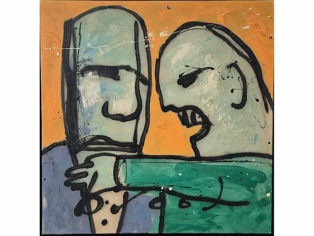 Herman brood - acryl op doek - 78 x 80 - afbeelding 3 van  4