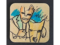 Herman brood - bierviltje - bijt niet - 31 x 31 cm. - afbeelding 1 van  2