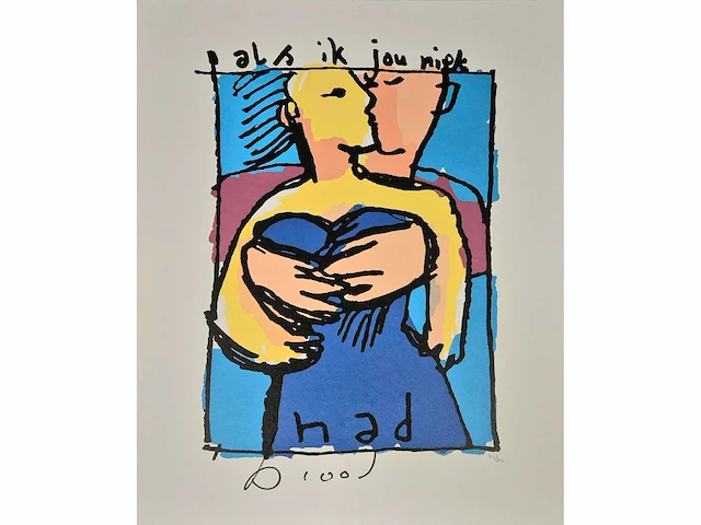 Herman brood - zeefdruk - 60 x 50 - afbeelding 1 van  2