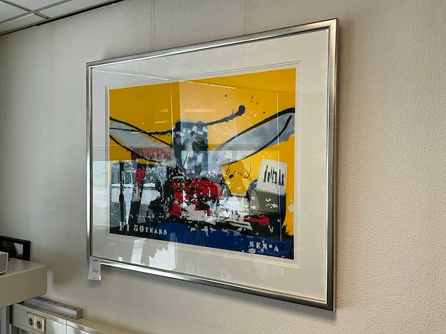 Herman brood f1 50 years senna ingelijste zeefdruk - afbeelding 2 van  4
