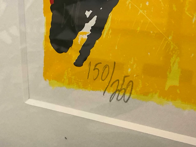 Herman brood guitarman gesigneerde zeefdruk (oplage 150/250) - afbeelding 3 van  4