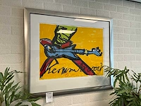 Herman brood guitarman gesigneerde zeefdruk (oplage 150/250) - afbeelding 1 van  4