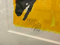 Herman brood guitarman gesigneerde zeefdruk (oplage 150/250) - afbeelding 3 van  4