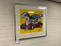 Herman brood testarossa ingelijste zeefdruk (e.a. 11/40) - afbeelding 1 van  4