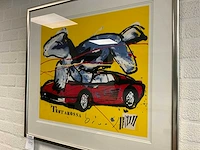 Herman brood testarossa ingelijste zeefdruk (e.a. 11/40) - afbeelding 2 van  4