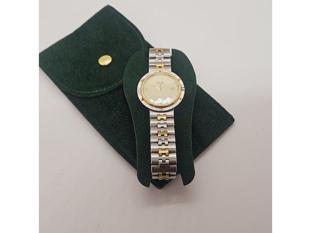 Hermès clipper goldplated two tone horloge - afbeelding 3 van  9