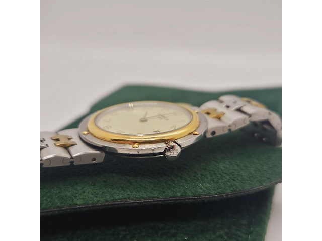 Hermès clipper goldplated two tone horloge - afbeelding 5 van  9