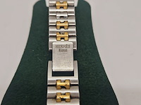 Hermès clipper goldplated two tone horloge - afbeelding 8 van  9