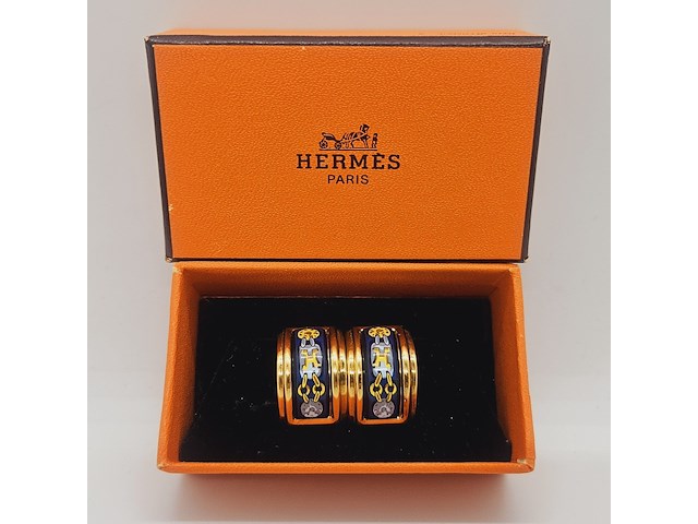 Hermes goldplated oorbellen - inc. doos - afbeelding 1 van  7