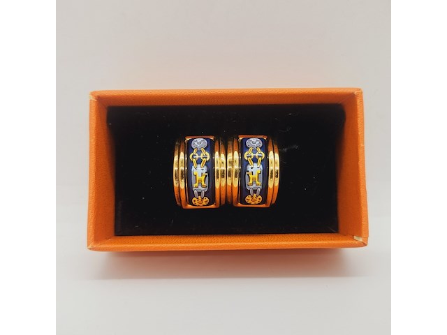 Hermes goldplated oorbellen - inc. doos - afbeelding 2 van  7