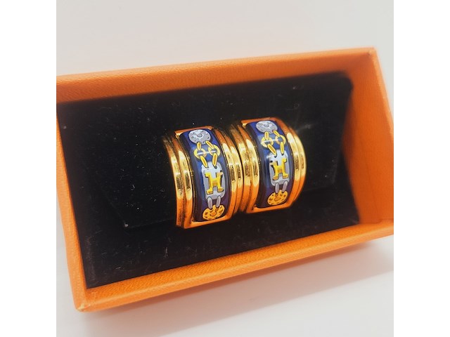 Hermes goldplated oorbellen - inc. doos - afbeelding 3 van  7