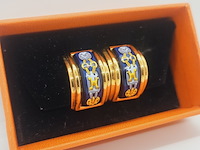 Hermes goldplated oorbellen - inc. doos - afbeelding 3 van  7