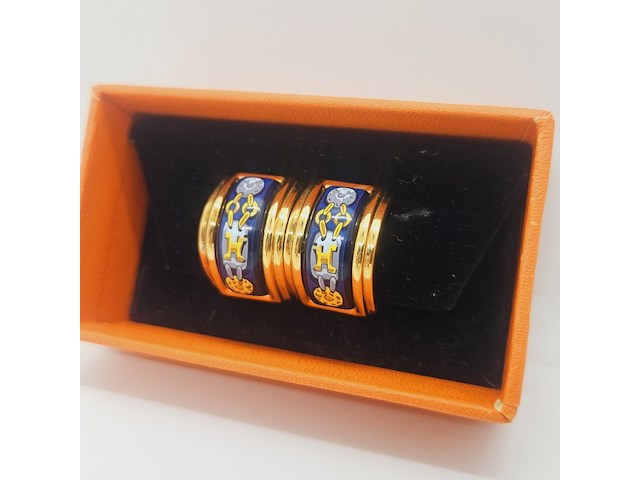 Hermes goldplated oorbellen - inc. doos - afbeelding 4 van  7