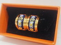 Hermes goldplated oorbellen - inc. doos - afbeelding 4 van  7