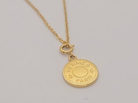 Hermes goldplated pendant op collier - afbeelding 1 van  4