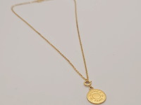 Hermes goldplated pendant op collier - afbeelding 2 van  4