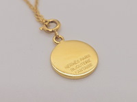 Hermes goldplated pendant op collier - afbeelding 3 van  4