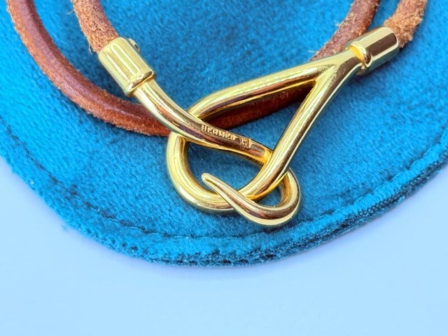 Hermes jumbo armband - goldplated - afbeelding 2 van  7