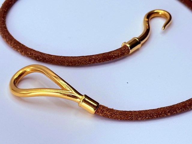Hermes jumbo armband - goldplated - afbeelding 6 van  7