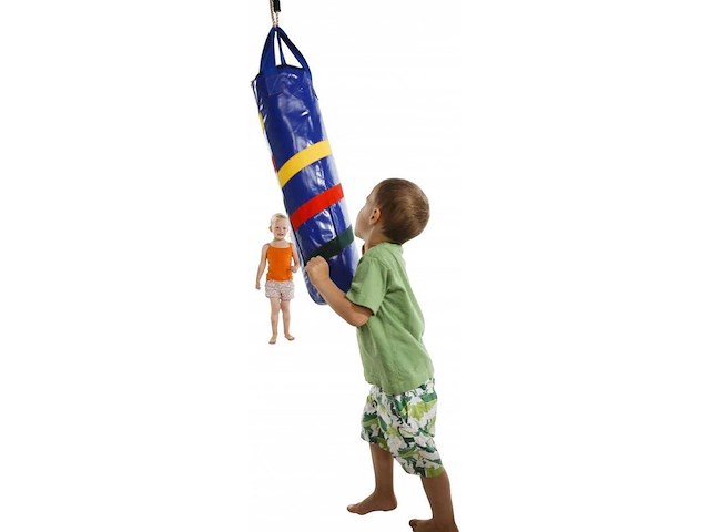 Hermic kinder bokszak rood - 15 kg - ø22x80 cm - afbeelding 1 van  1