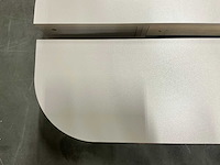 Hermosa ronde japandi tv meubel matte beige 180cm h28cm - afbeelding 3 van  3
