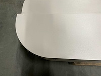 Hermosa ronde japandi tv meubel matte beige 240cm h33cm - afbeelding 3 van  3