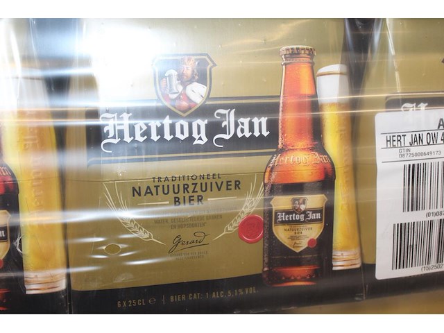 Hertog jan bier op pallet. 364 sixpacks 25 cl. totaal 2184 flessen. tht 2-2025. - afbeelding 2 van  3