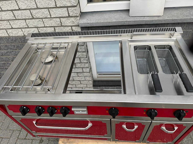 Herzog langen - frituur + gas fornuis + bakplaat + oven - keuken - afbeelding 3 van  9