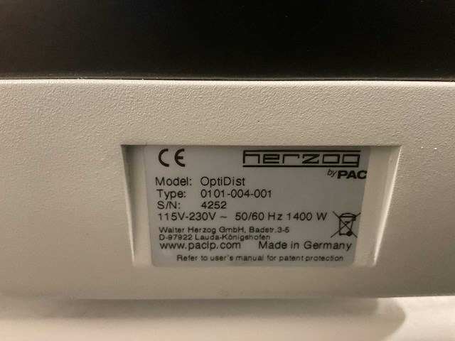 Herzog optidist automatische distillatie - afbeelding 5 van  5