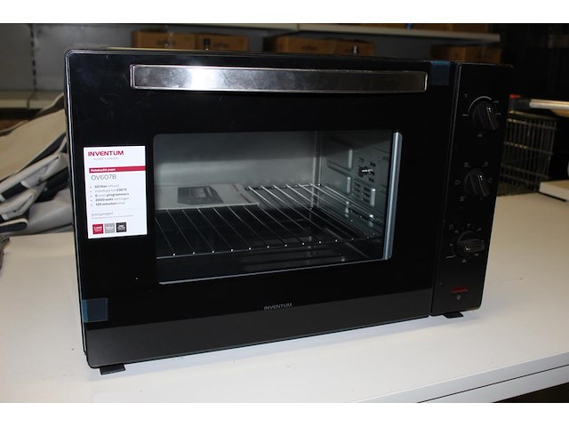 Heteluchtoven inventum ov607b. 60 liter inhoud. tot 230 graden. zes ovenprogramma's. 2000 watt. 120 minuten... - afbeelding 1 van  7