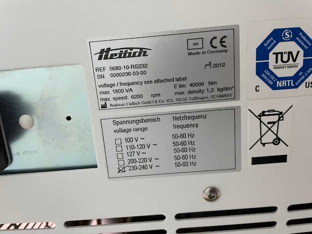 Hettich - rotanta 460 robotic - centrifuge - 2012 - afbeelding 2 van  10