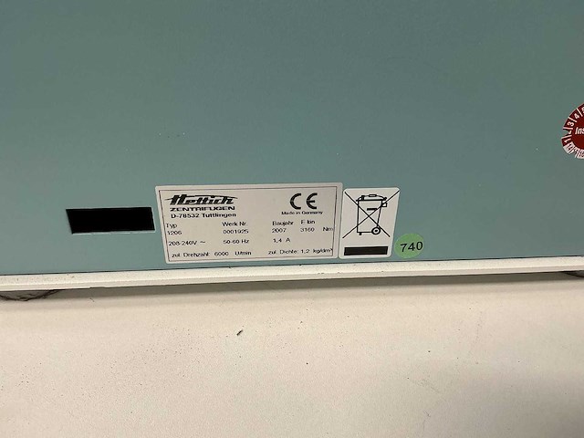 Hettich - rotofix 32a - centrifuge - afbeelding 3 van  3