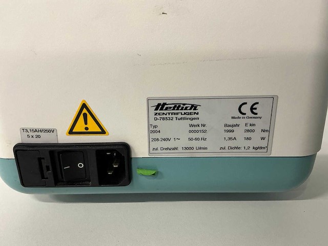 Hettich mikro 20 centrifuge - afbeelding 4 van  4