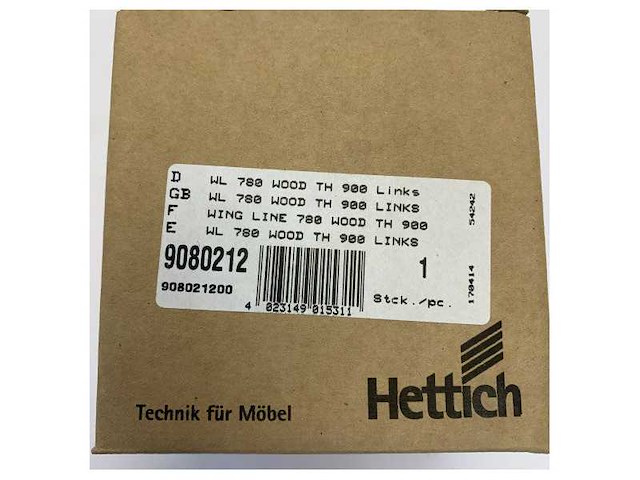 Hettich wingline 780 inklapbaar scharnier links - 9080212 - afbeelding 6 van  8