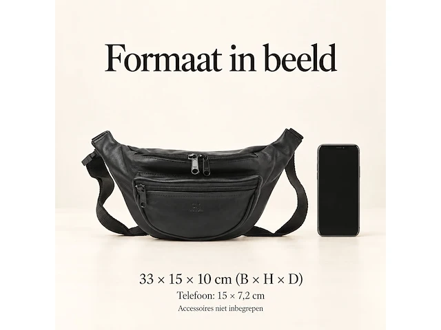 Heuptas dr amsterdam, black - afbeelding 5 van  5