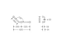 Hewi 135gr. links 801.22.206-99 hoeksteun (15x) - afbeelding 3 van  4