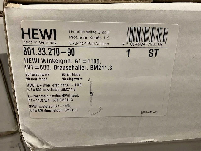 Hewi 801.33.210-90 hoeksteun met douchekophouder - afbeelding 3 van  3