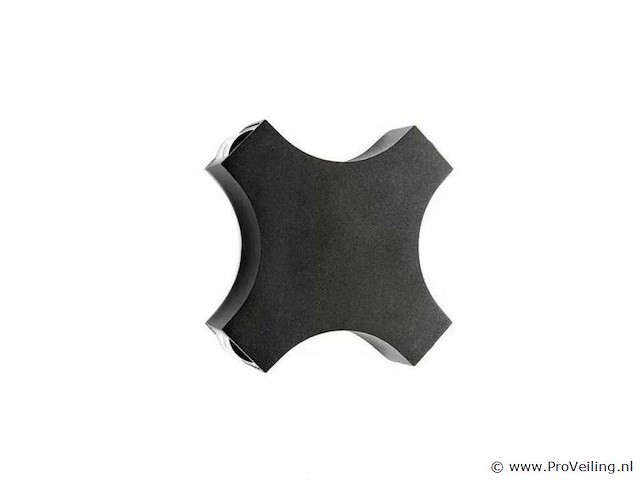 Hexa led wandlamp sw-2322 – 4w – ip54 – zwart (x2) - afbeelding 2 van  4