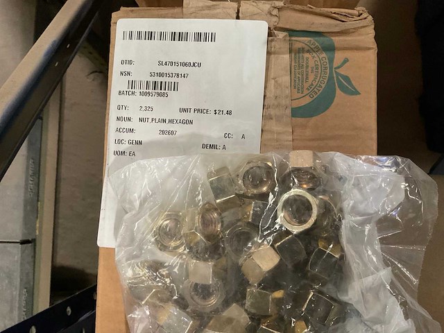 Hexagon plain nut (2325x) - afbeelding 1 van  2