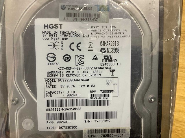 Hgst hus723030als640 harde schijf 3tb - afbeelding 2 van  2